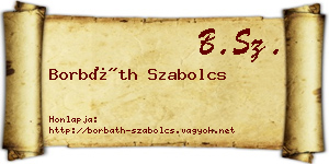 Borbáth Szabolcs névjegykártya